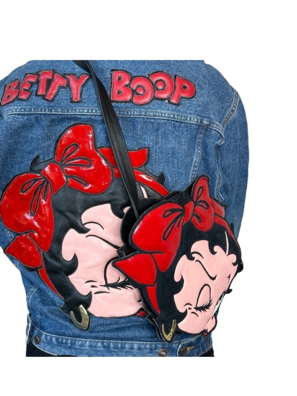 BOOP SET BAG COAT DENIM jacket and Crossbody bag by King Features 97 & 03 Gr…